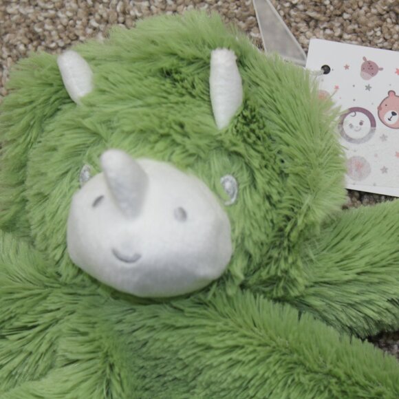 Oobles Dinosaur Plush Security Blanket Lovey Baby Boys Dino Rattle Toy Green NWT - Picture 2 of 4